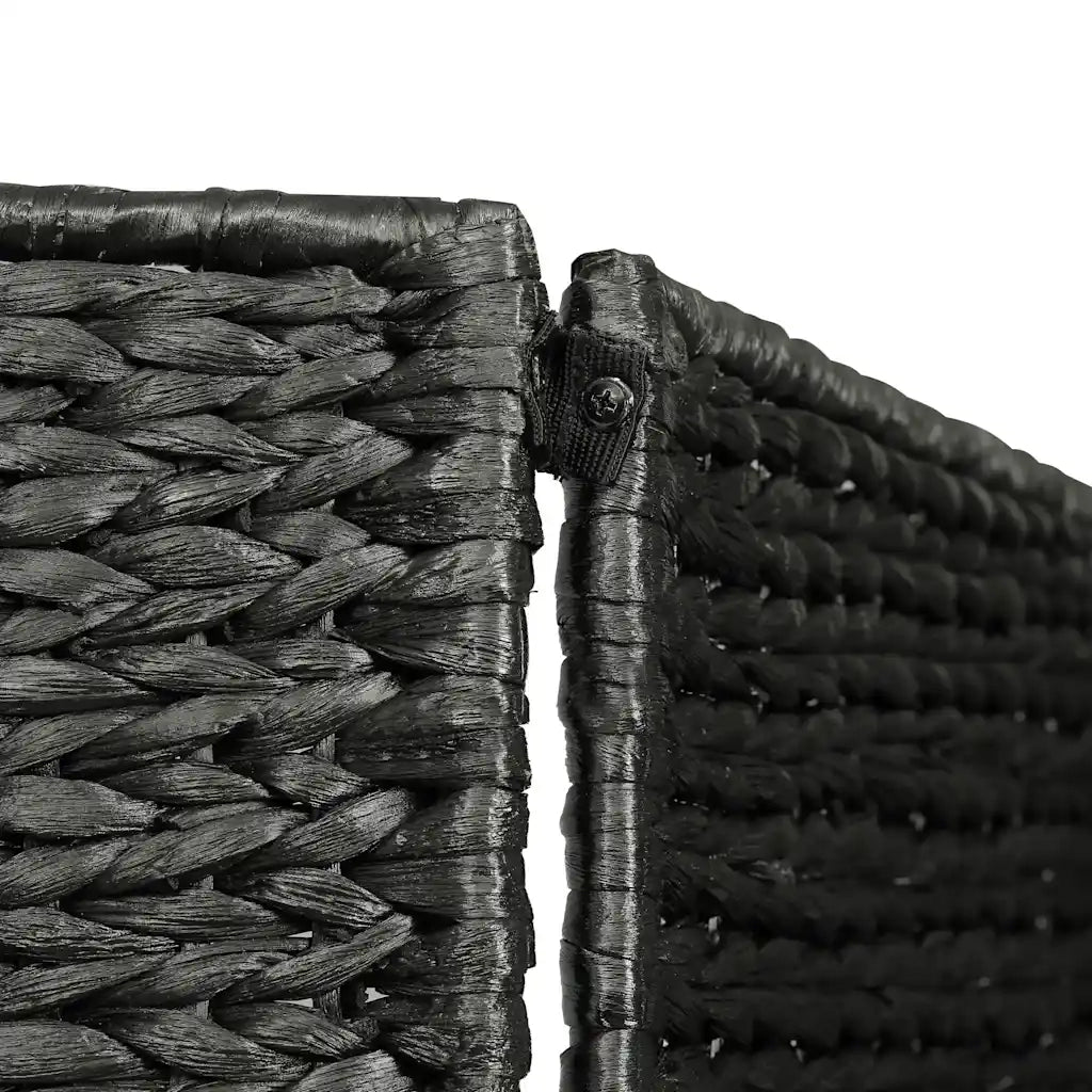 Divisorio Ambienti | Divider per stanze | Paravento a 4 Pannelli Nero154x160 cm in Giacinto d'Acqua