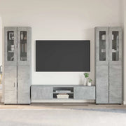 Set mobile TV FLORIN 3 pcs Grigio cemento Legno multistrato