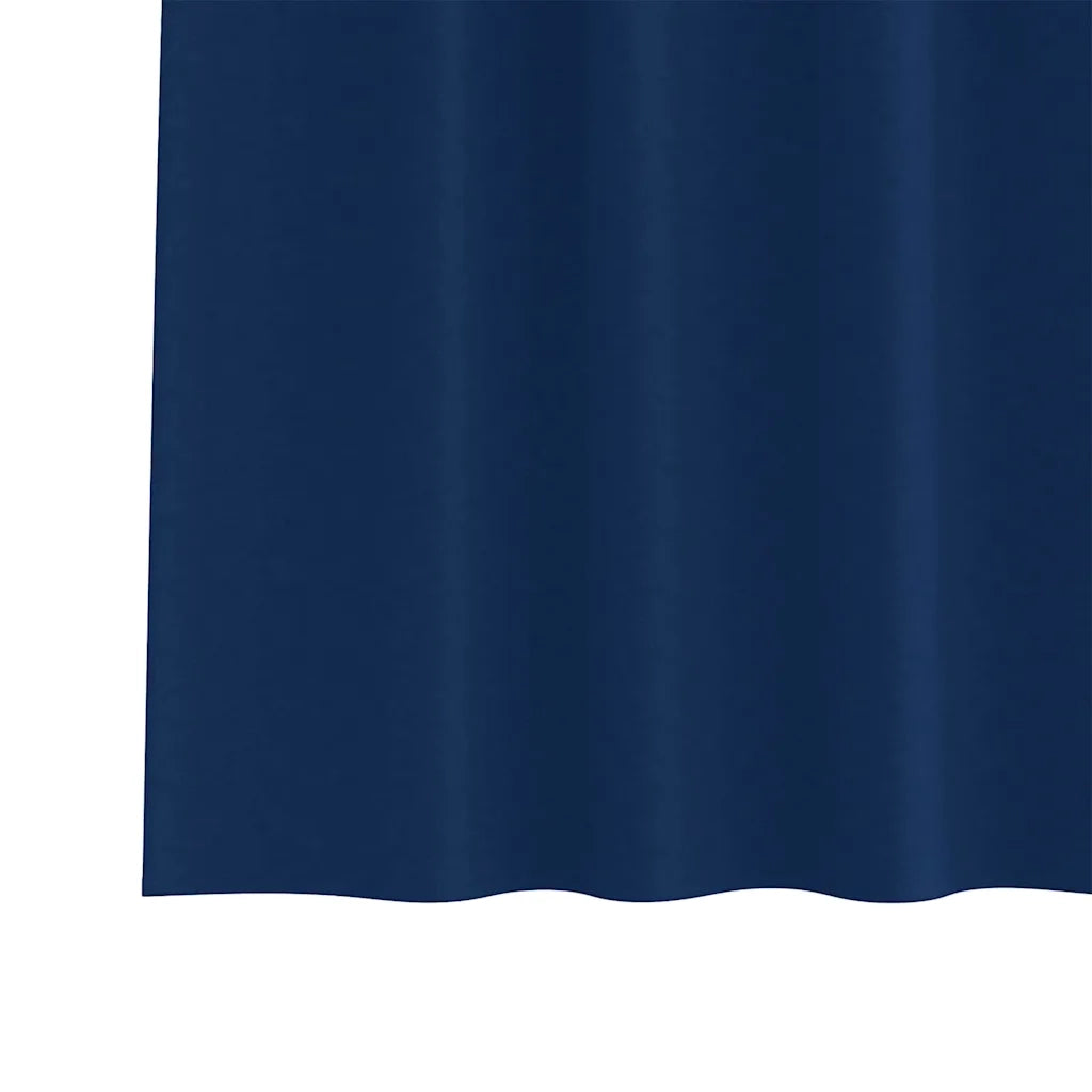 vidaXL Tende con tende 2 pcs Blu scuro Poliestere