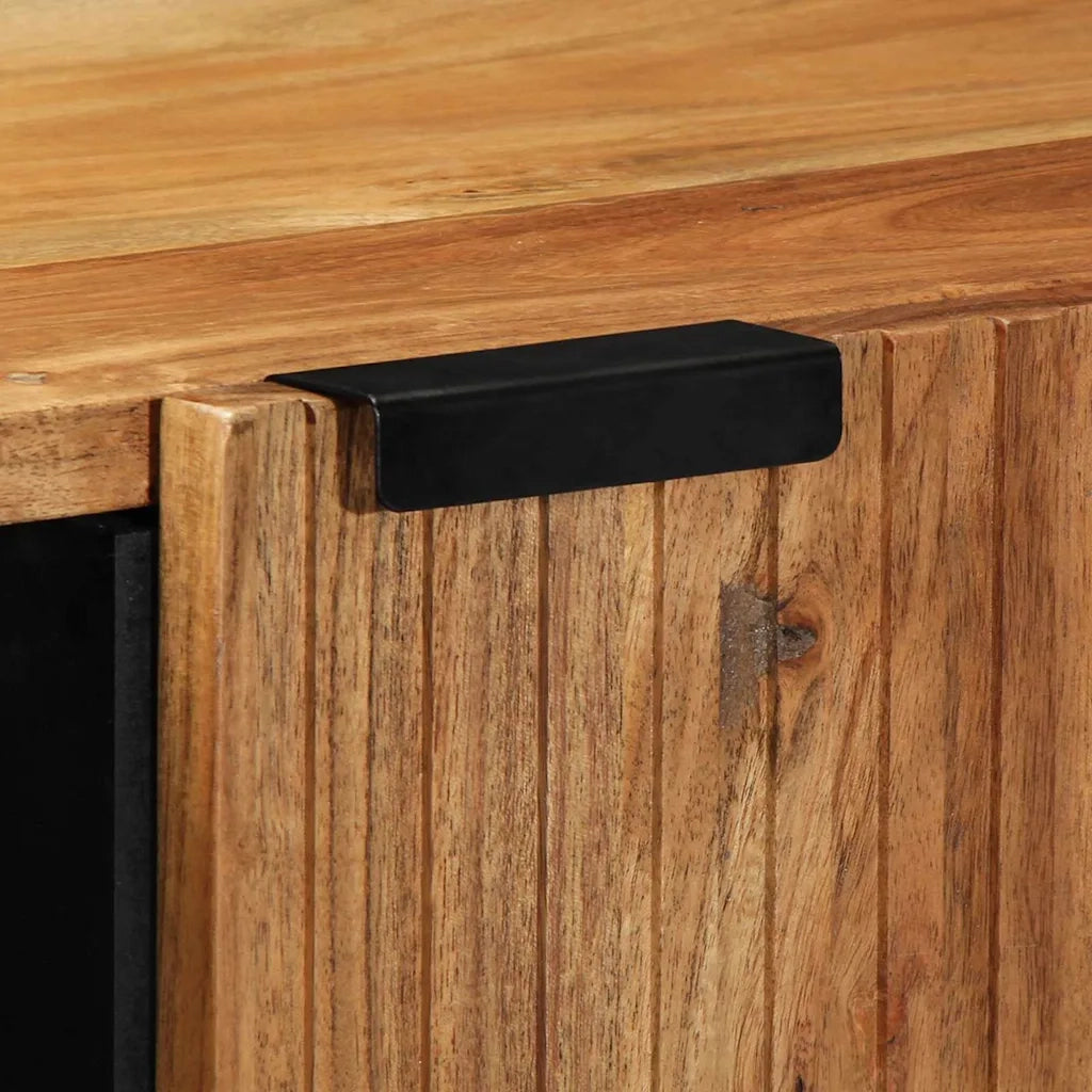 Credenza Naturale 90 x 33,5 x 75 cm Legno di Acacia Massello 4017784