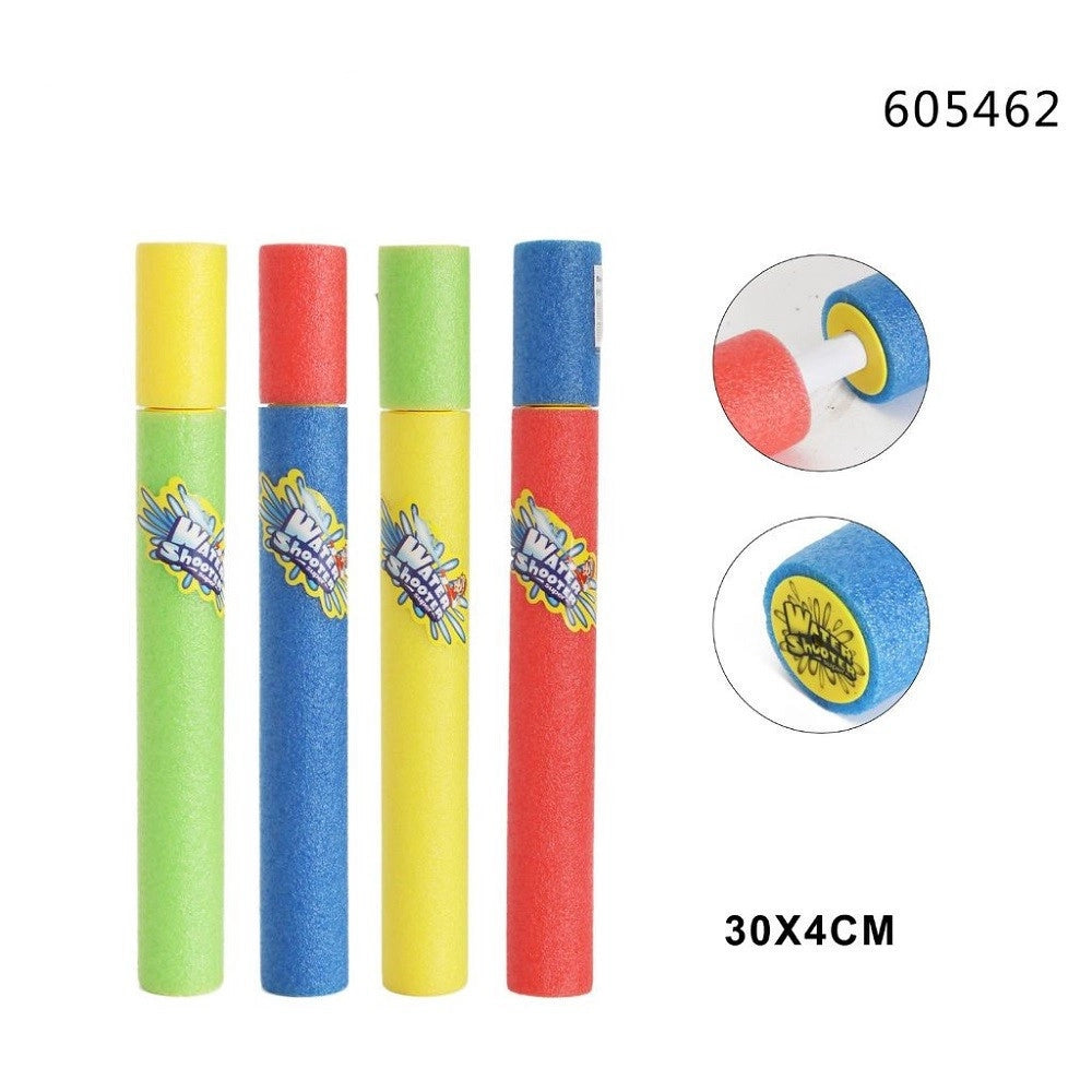 Trade Shop - Pistola Ad Acqua 30x4 Cm Tubo Sparatutto In Schiuma Gioco Estivo Spiaggia 605462 -
