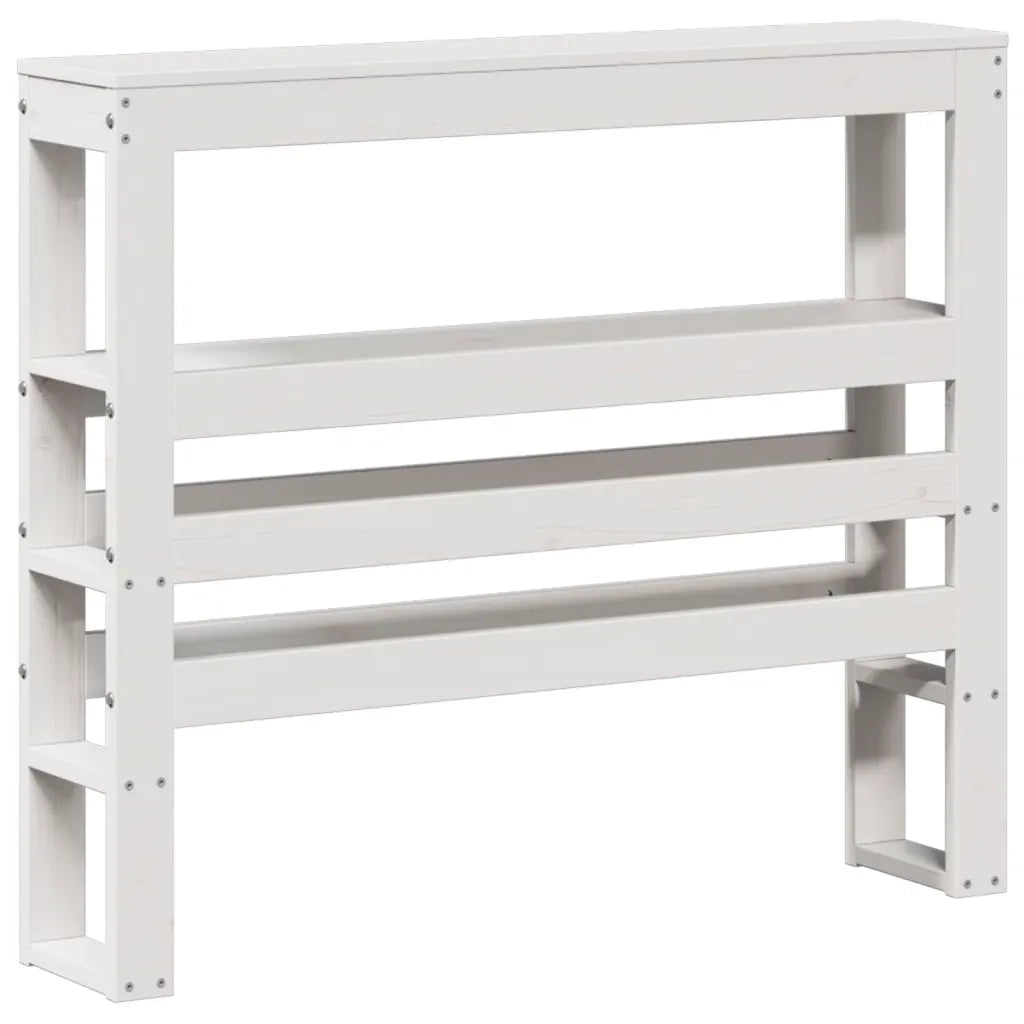 Letto senza Materasso Bianco 90x190 cm in Legno Massello Pino 3306442