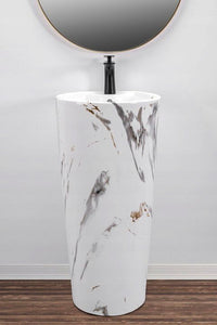 Lavabo Monolitico Blanka Marble