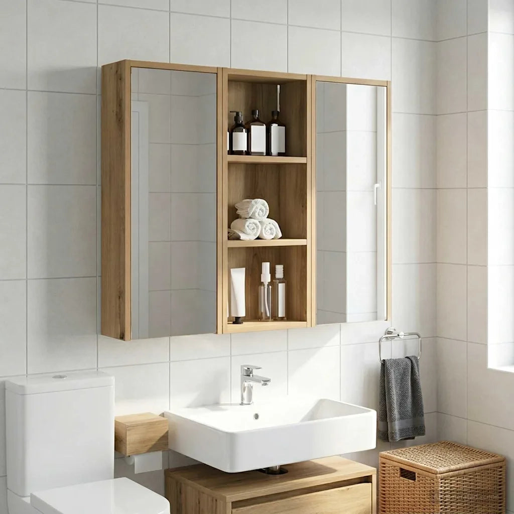 Armadio da bagno a muro Rovere Artigianale 30 x 14 x 70 cm 889334