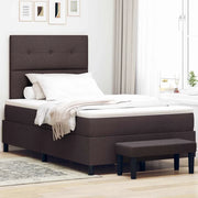 Letto a molle con cuscino Marrone Scuro 120 x 190 cm Tessuto 3344054