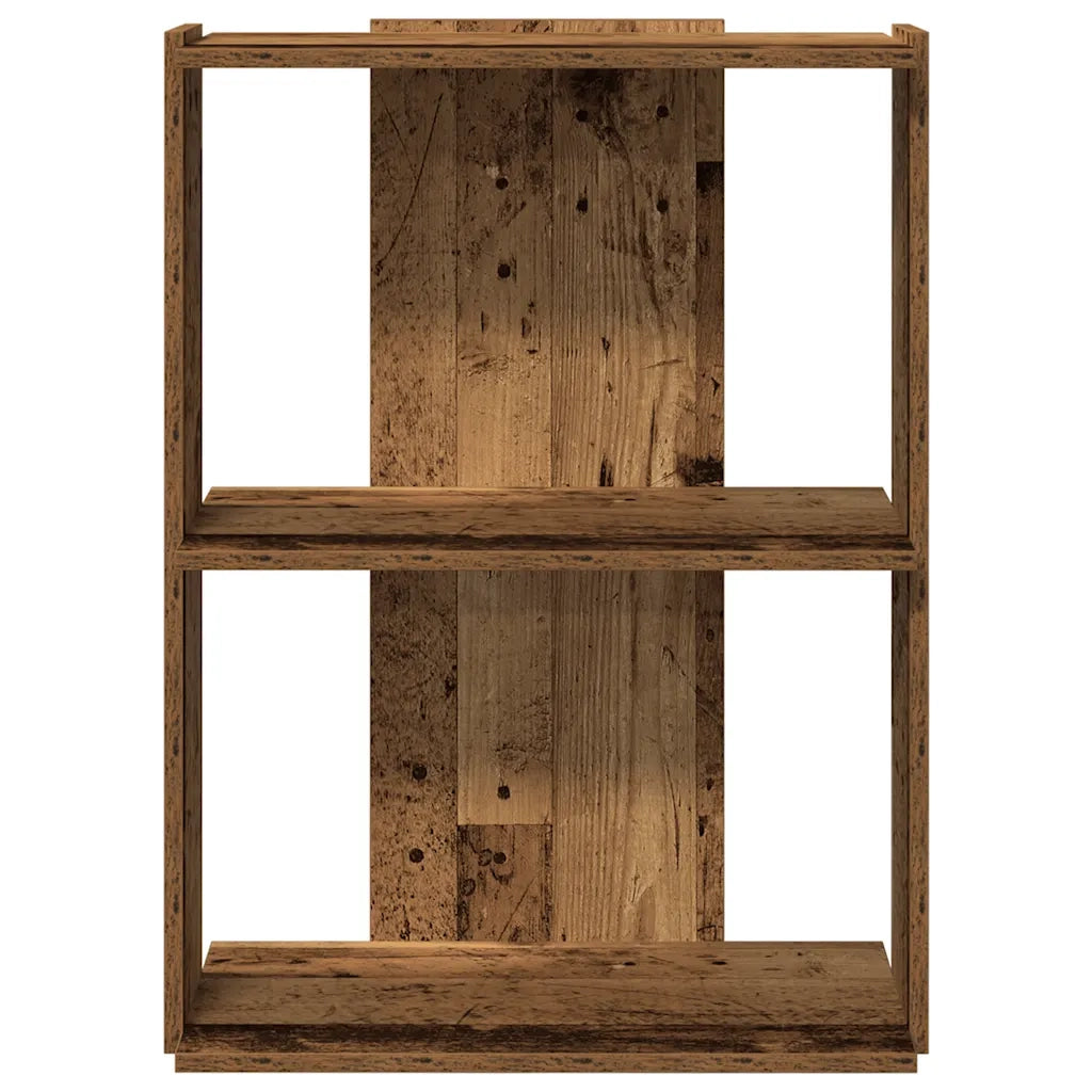 Libreria a 3 Ripiani Legno Antico 60x30x80 cm Legno Multistrato 860263
