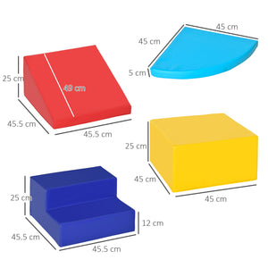 Set 4 Costruzioni Morbide Gioco per Bambini Multicolore
