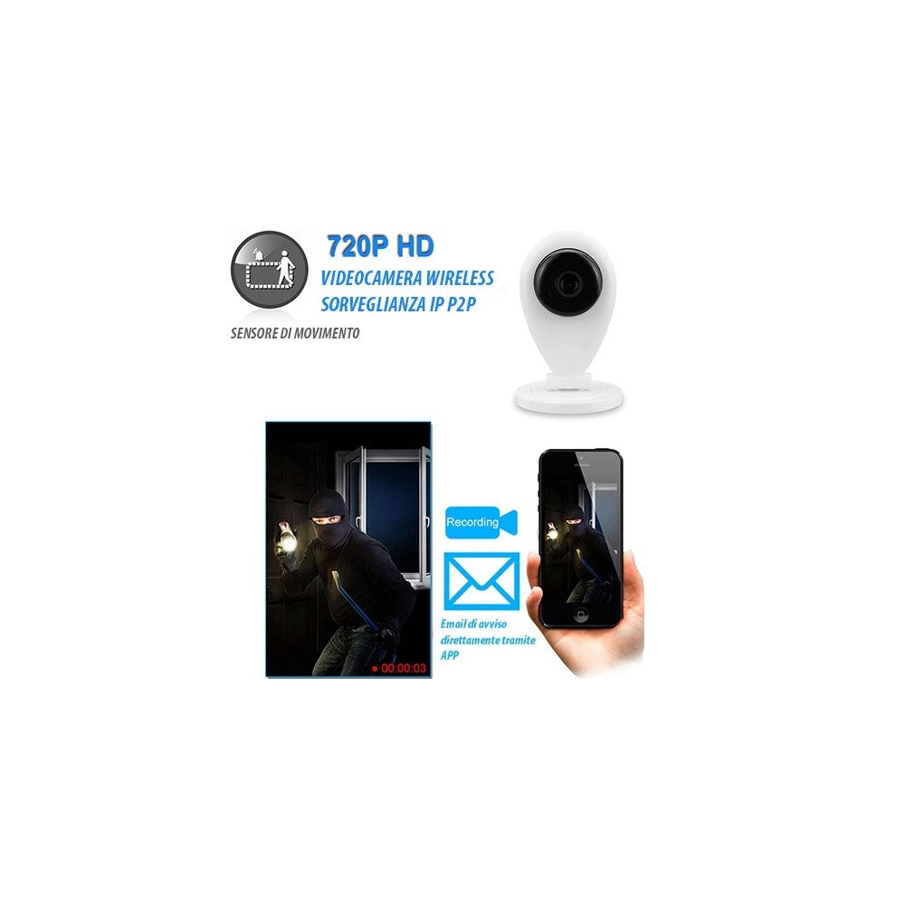 Trade Shop - Mini Ip Wifi Sd Dvr Wireless Camera Wifi Hd Ir Smartphone Audio Cam Baby Monitor -