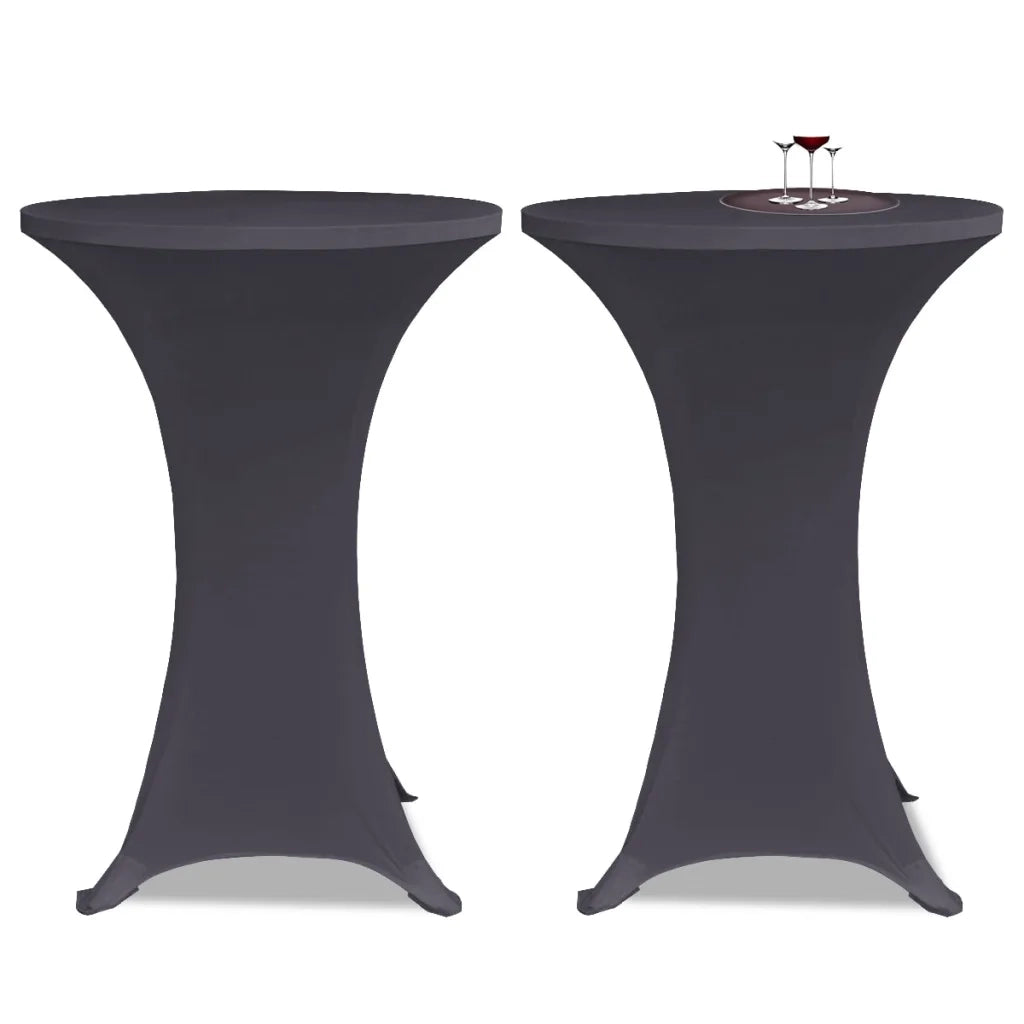 Coperture Elastiche per Tavoli 4 pz 60 cm Antracite CFW2590489