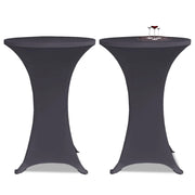 Coperture Elastiche per Tavoli 4 pz 60 cm Antracite CFW2590489