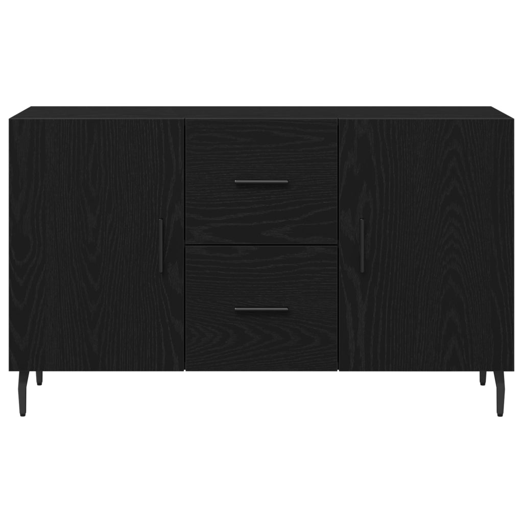 Mobile contenitore Nero Rovere 100x36x60 cm in legno ingegnerizzato