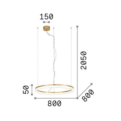 Lampada A Sospensione Crown 1 Luce Led Integrato Bianca