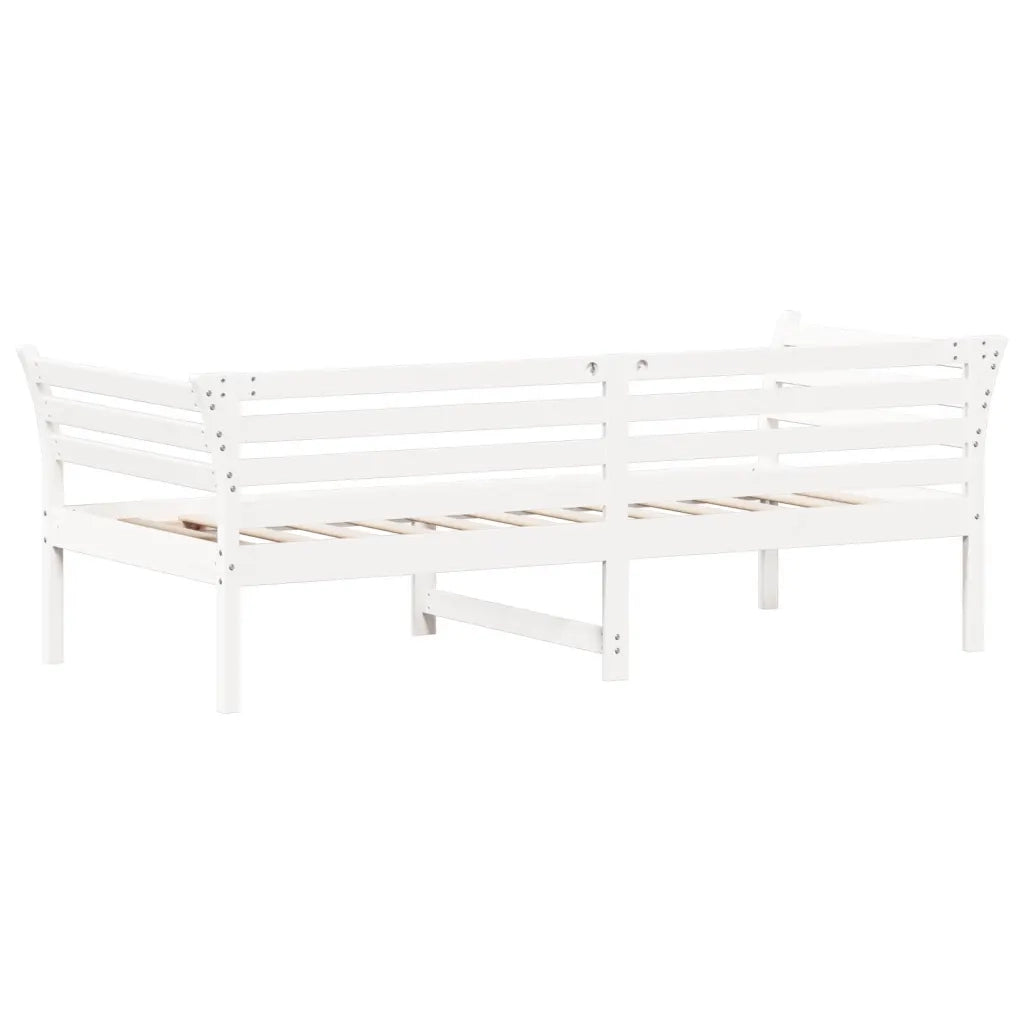 Letto singolo | Letto per adulti | Dormeuse senza Materasso Bianco 100x200 cm Legno Massello Pino