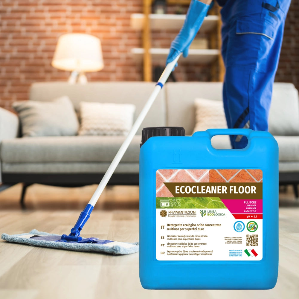 Detergente ecologico sporco ostinato residui posa superfici dure ecocleaner floor *** formato 5 lt, confezione 1