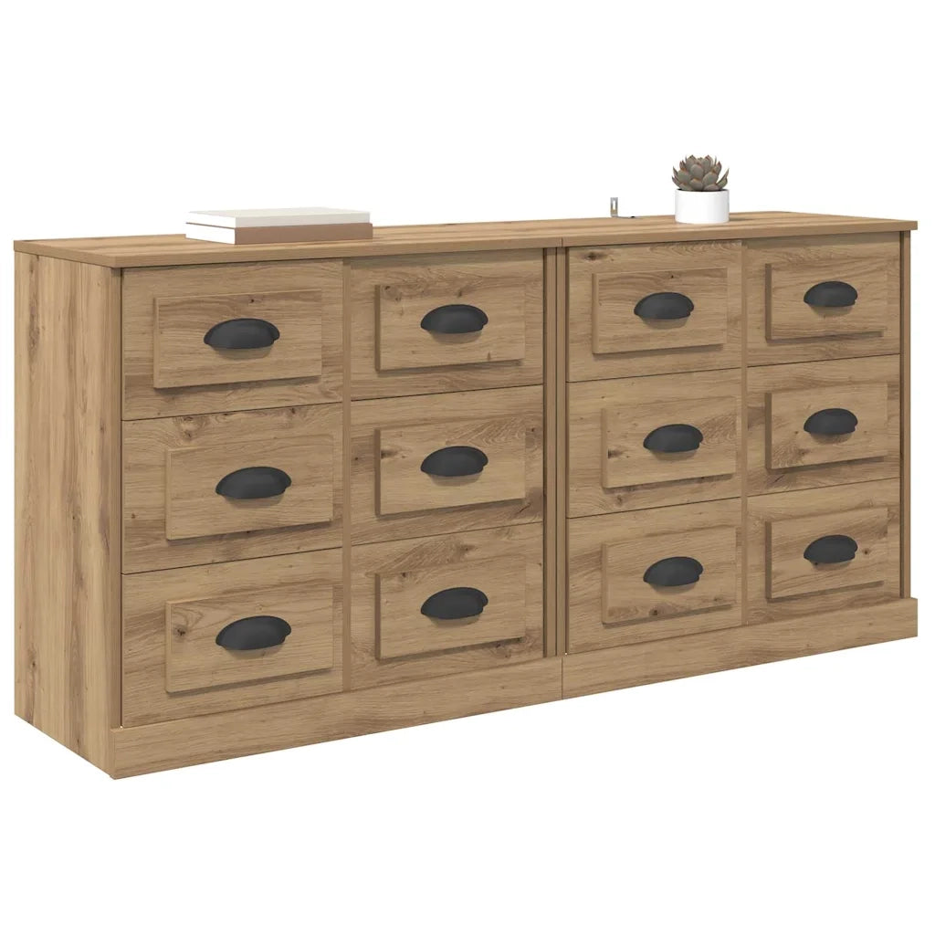 Credenza | Sideboards 2 pcs Rovere artigianale 70 x 35,5 x 67,5 cm