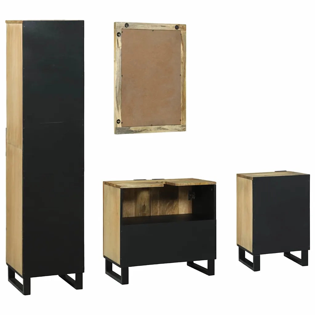 vidaXL Set di mobili per il bagno 4 pcs Marrone 38 x 33 x 160 cm