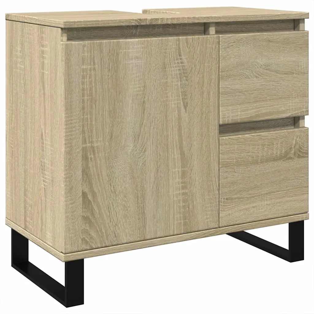 Armadietto da Bagno Rovere Sonoma 65x33x60 cm Legno Multistrato 849678