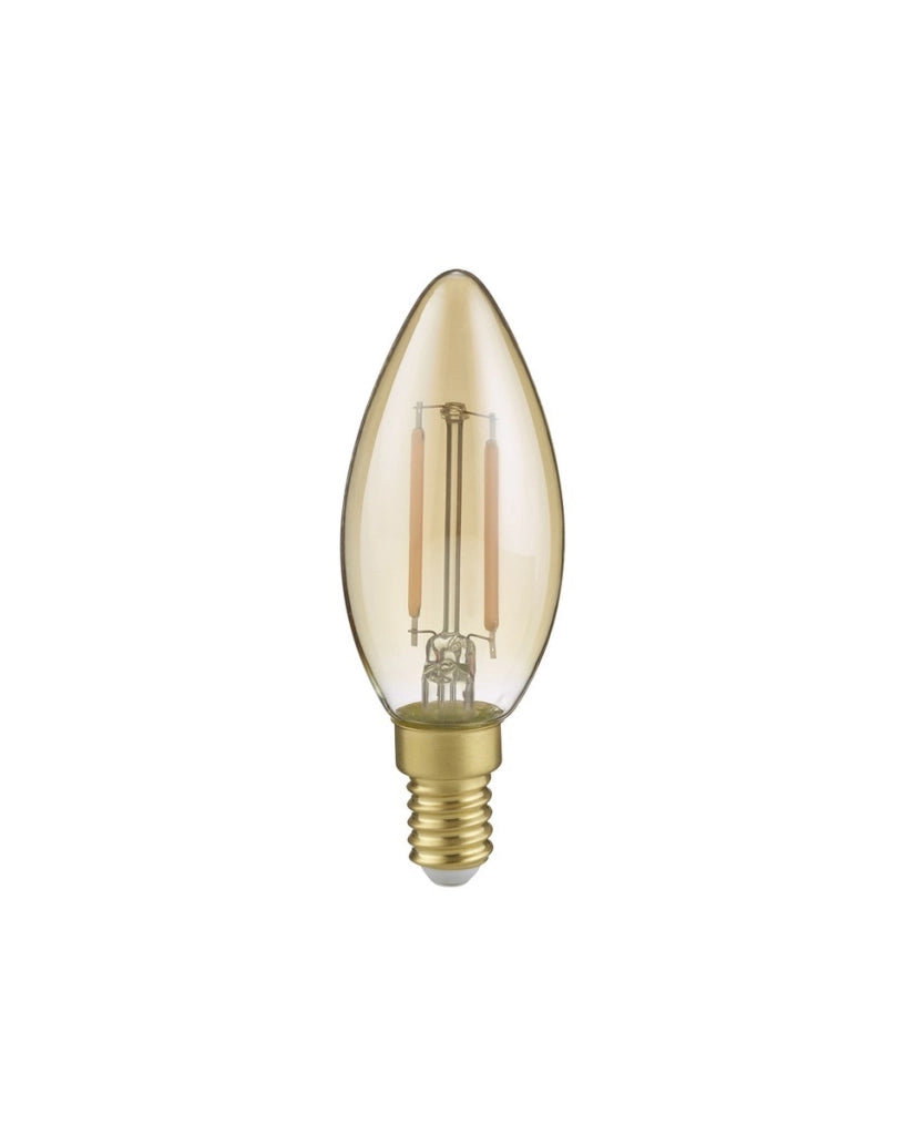 Lampadina LED a candela E14 ambra 2W 2700K 225 lm Trio