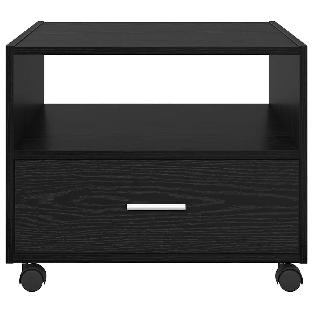 Tavolino da salotto con cassetto Rovere Nero 55 x 55 x 45cm 880470