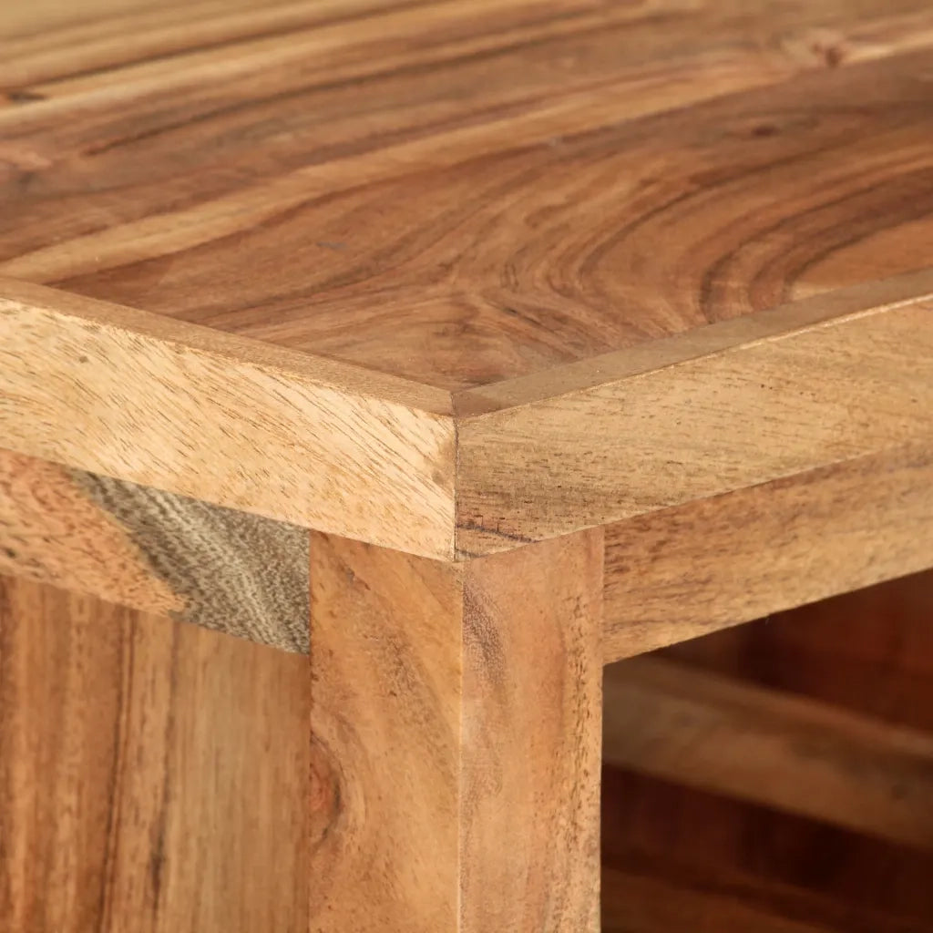 Carrello da Cucina 80x45x91 cm in Legno Massello di Acacia cod mxl 55570