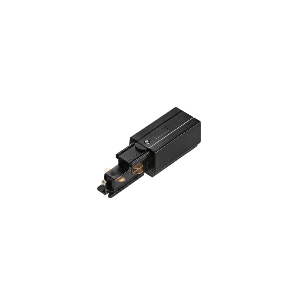 LED-RAIL-NEST-DX-DA-NER INNESTO DESTRO ENTRATA L N + CAVO DI TERRA PER BINARIO TRIFASE RAIL NERO DALI