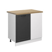 Vicco Mobile ad angolo cucina Antracite casa di campagna 86 cm , PL Rovere