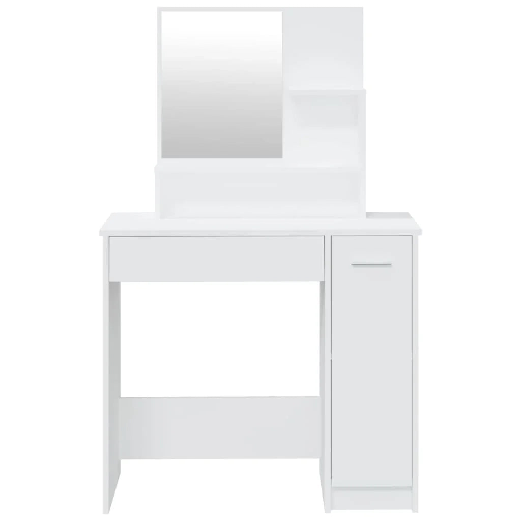 Toletta con specchio 86,5 x 35 x 136 cm bianco 02_0006309