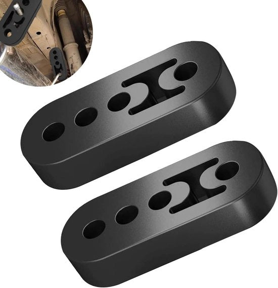 Hanger di Scarico in Gomma - Universale 2 Pezzi Isolatore 4 Fori 11 Mm - Veicoli