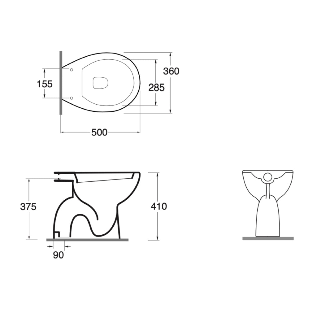 Vaso WC Hub a terra scarico parete