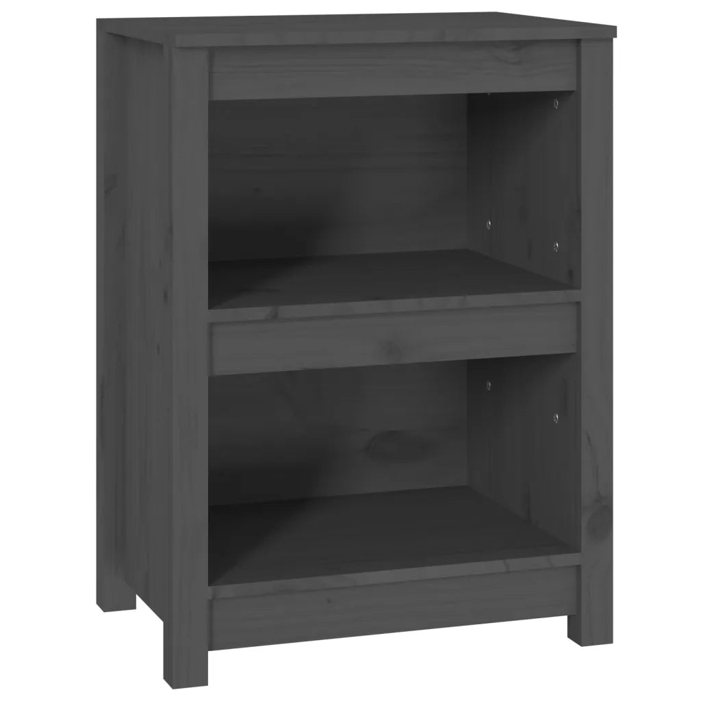 Libreria Grigia 50x35x68 cm in Legno Massello di Pino 821701