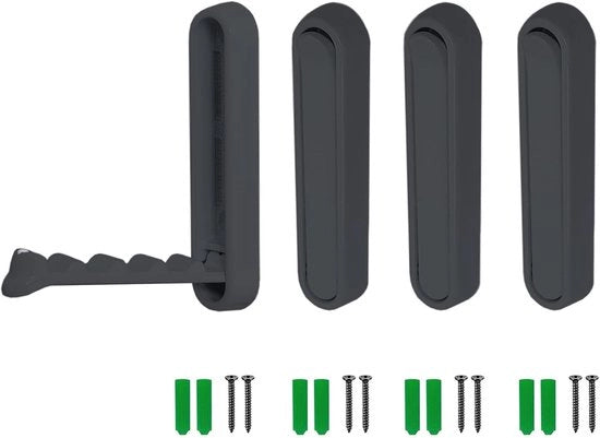 Kit di attacchi magnetici per parete 4 pezzi - Opvouwbaar - Magnetico - Attacco per parete - Lega di alluminio - Corrosione resistente - Spaziale risparmio