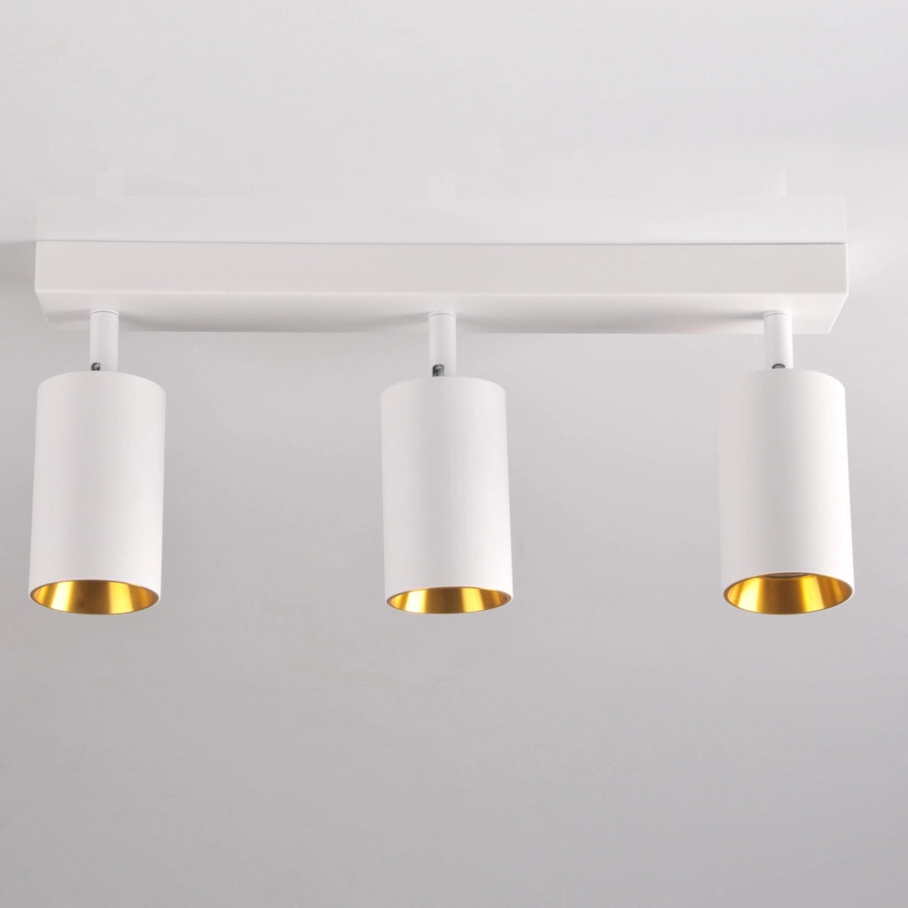 Plafoniera/Applique MARIBEL 3xGU10 bianco oro alluminio Polux