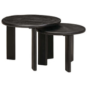 Tavoli da Caffè Nido 2 pcs Bianco Legno di mango massello 4104651