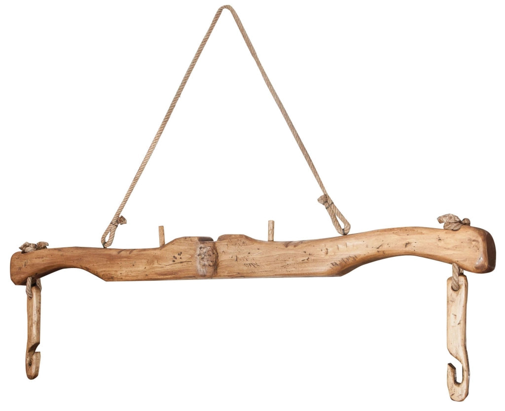 Biscottini Giogo in legno massello di tiglio finitura naturale Made in Italy dimensioni