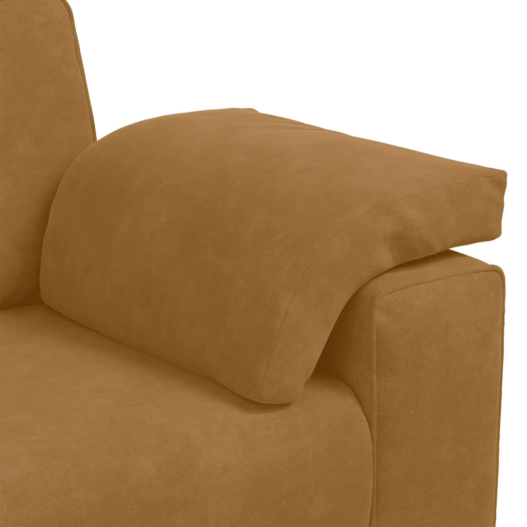 Divano Divanetto Marrone 120 cm in Velluto