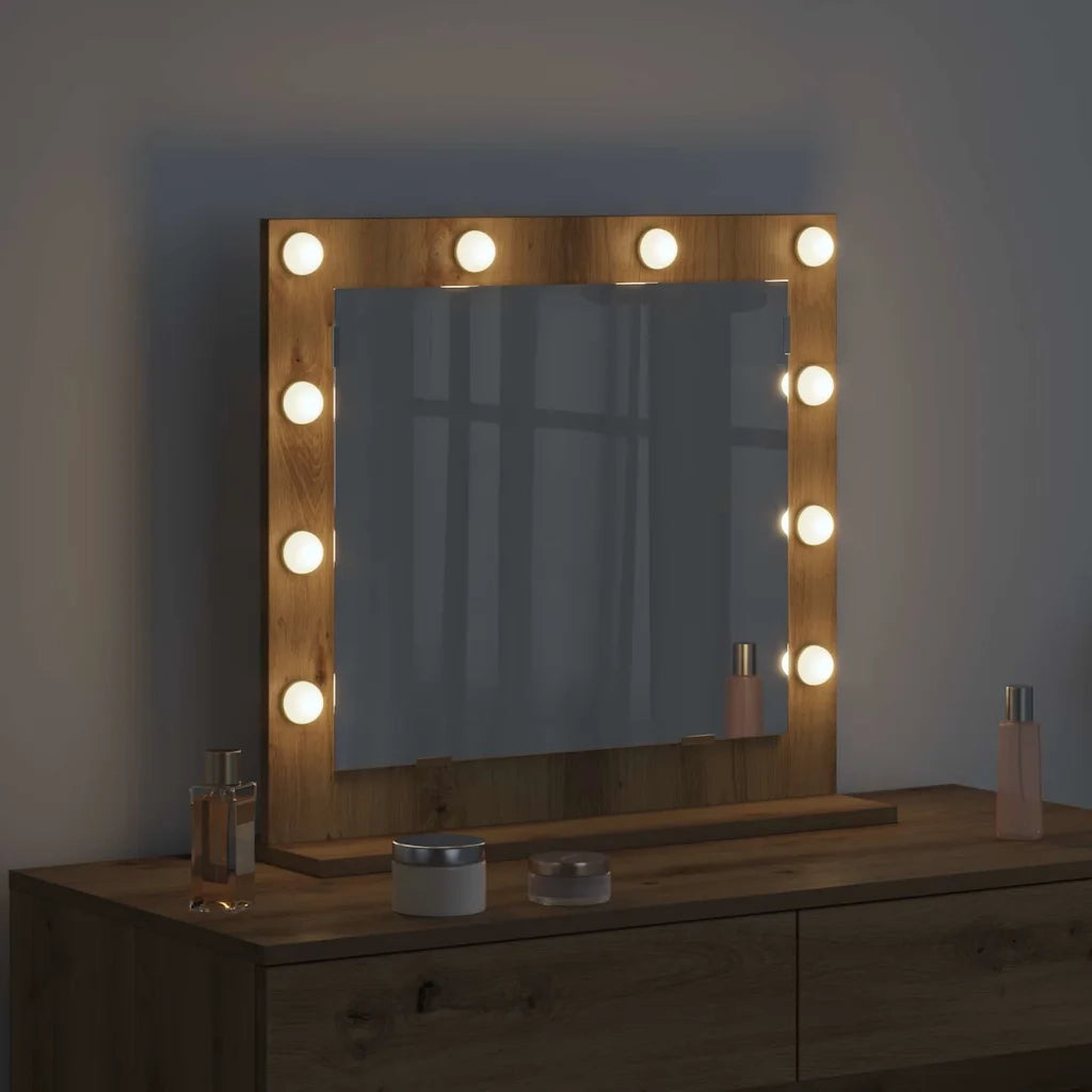 Specchio da Vanità Rovere artigianale 60 x 55 x 18 cm 868292
