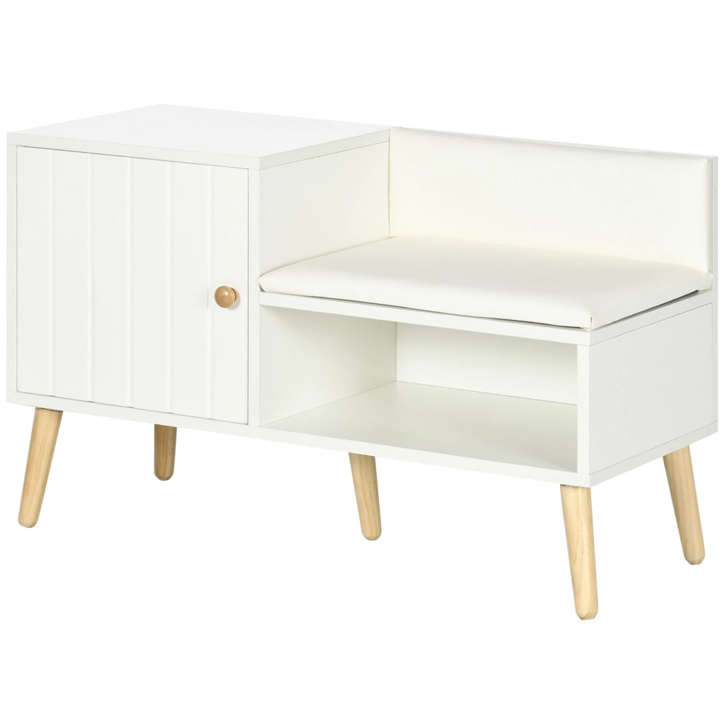 Scarpiera con ripiano e appendiabiti ¨C zephmum ¨C bianco 80x33x49 cm