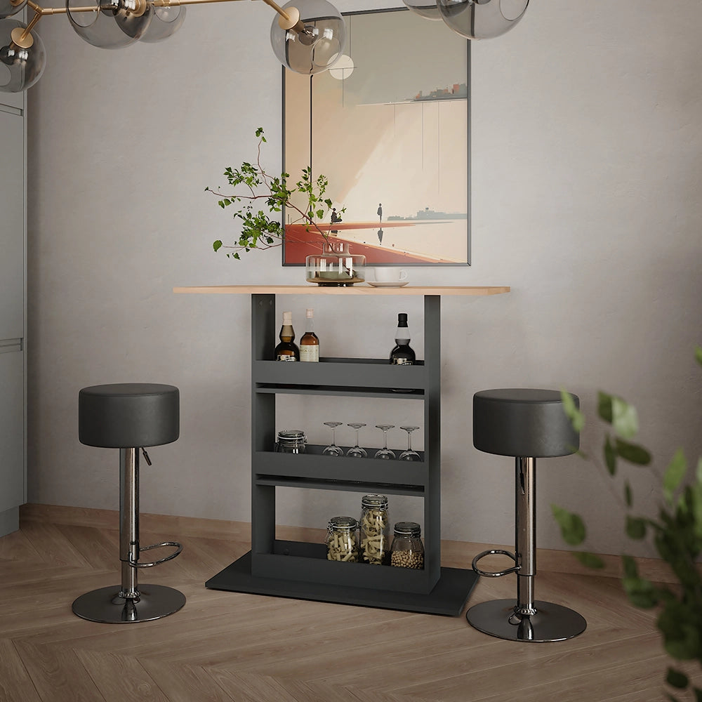 Vicco tavolo bar con sgabelli GKO/ANT 110 x 55 cm con 2 sgabelli da bar