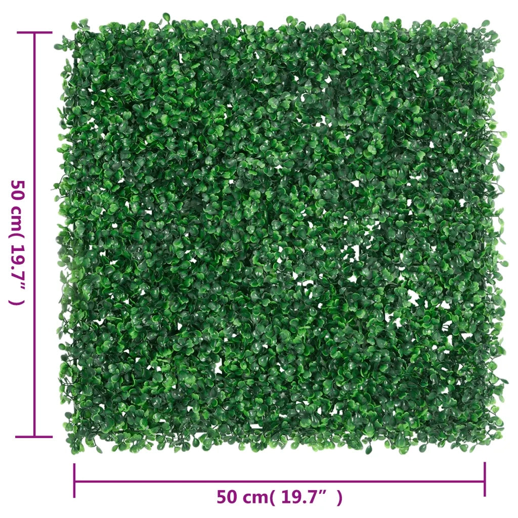 Recinzione Foglie Arbusti Artificiali 24 pz Verde 50x50 cm 366635