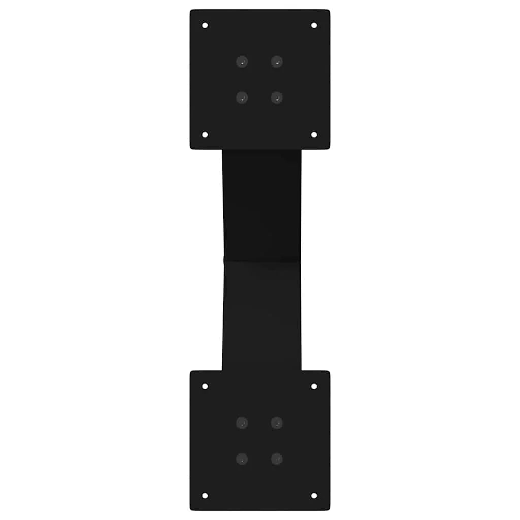 Set di 2 gambe per tavolo robuste a forma di X 60 x 72-73 cm con piedini regolabili design moderno acciaio nero 02_0057244