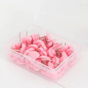 Punti Decorativi a Forma di Cuore - 50 Pezzi - Rosso/Arancione - Punti da Parete Decorativi - Accessori per Ufficio/Scolastico - Materiale Plastico