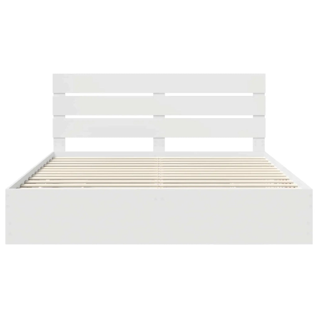 Struttura del letto Bianco 200 x 200 cm Legno Ingegnerizzato 3411808
