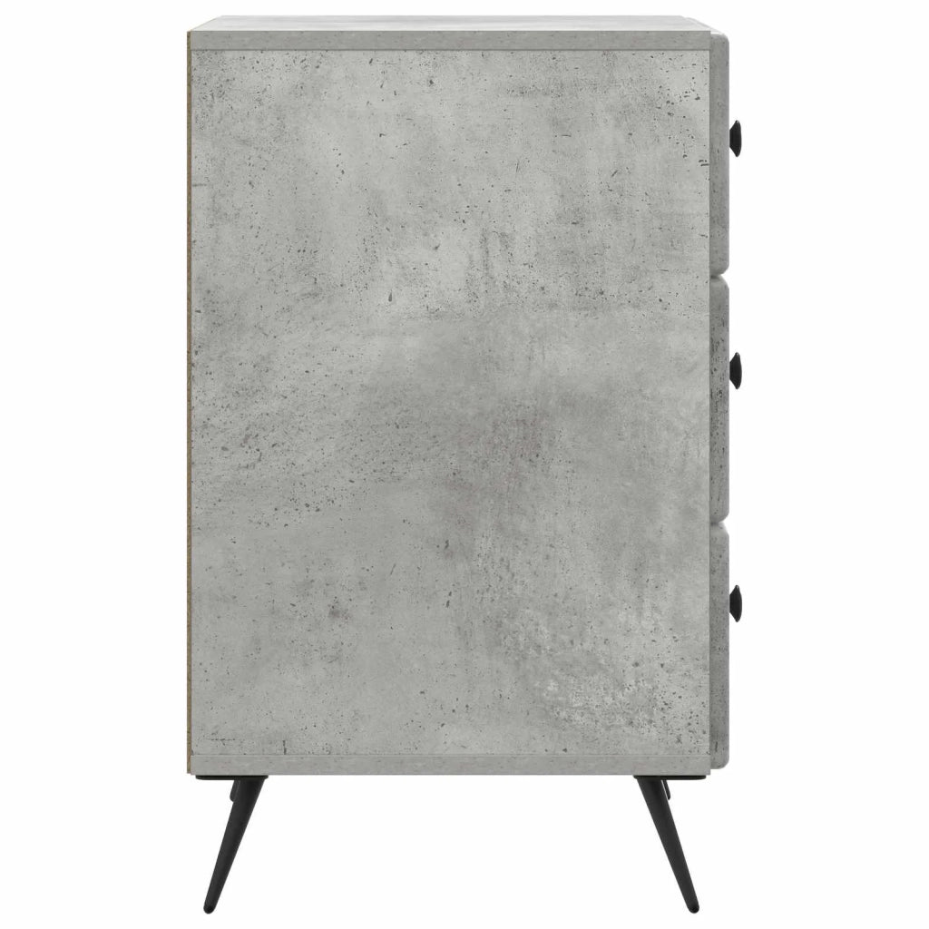 Armadio da Notte con cassetto Grigio Cemento 43 x 41 x 66,5 cm 895478