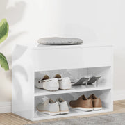 Scarpiera con Panchina Bianco Lucido 60x30x45 cm in Truciolatocod mxl 73446