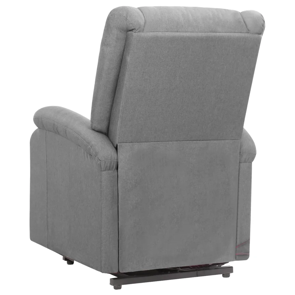 Poltrona Alzapersona Massaggi Reclinabile Grigio Chiaro Tessuto cod mxl 31661
