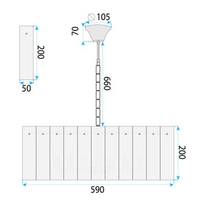 Lampada Cristal App1779-cp 60cm Gold