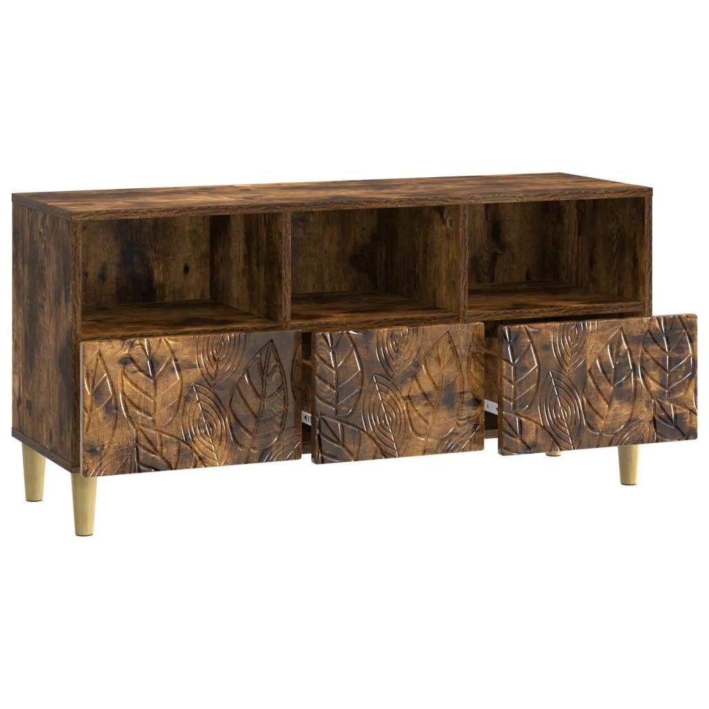 Mobile TV 102 x 34,5 x 50 cm Rovere Fumo Legno ingegnerizzato