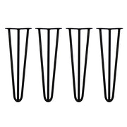 4 Gambe per Tavolo a Forcina SkiSki Legs 40,6cm Acciaio Nero 3 Rebbi 12mm