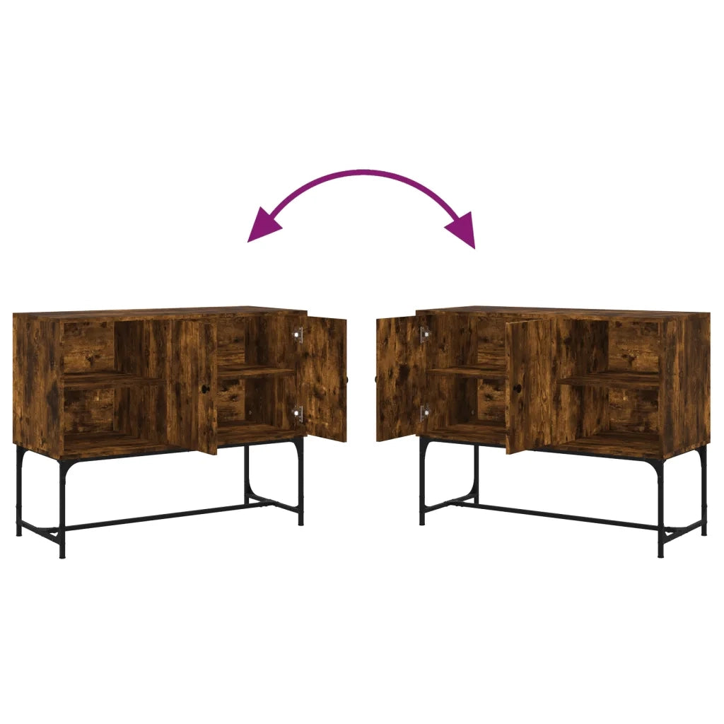 Credenza Rovere Fumo 100x40x79,5 cm in Legno Multistrato 831820