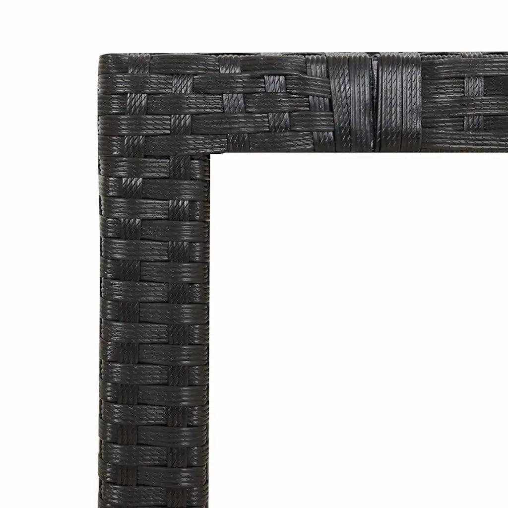 Set BistrÃ² da Giardino 9 pz con Cuscini in Polyrattan Nero